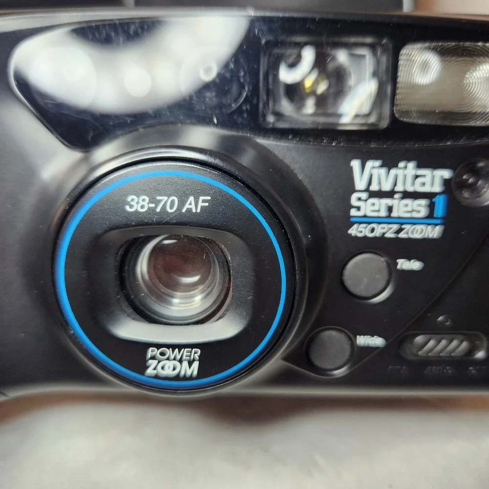 Vivitar Series 1 460PZ, Data Back 38-70 AF Power Zoom Film Camera Untested Parts